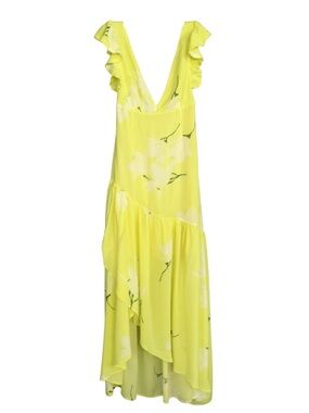 Free People Waterfall Maxi Dress Yellow Floral Size 0